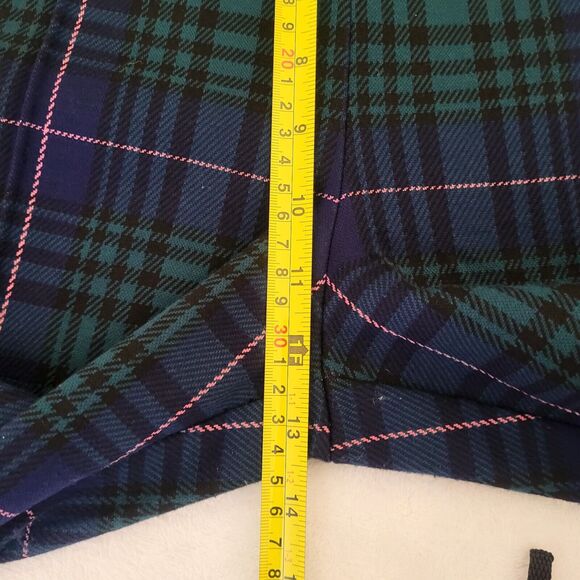 NWT SZ M Vineyard Vines Green Blackwatch Pink Pop Crop Flare Ponte Stretch Pants - Picture 8 of 10